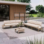 Ensemble de mobilier de jardin LAUSAINT HOME, salon de jardin d'extérieur avec cadre en métal et table basse pour jardin, bord de piscine