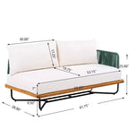 Set da 4 Pezzi Christopher Knight Home Lucas con Sedute in Corda Intrecciata, Legno di Acacia e Ferro per Esterni
