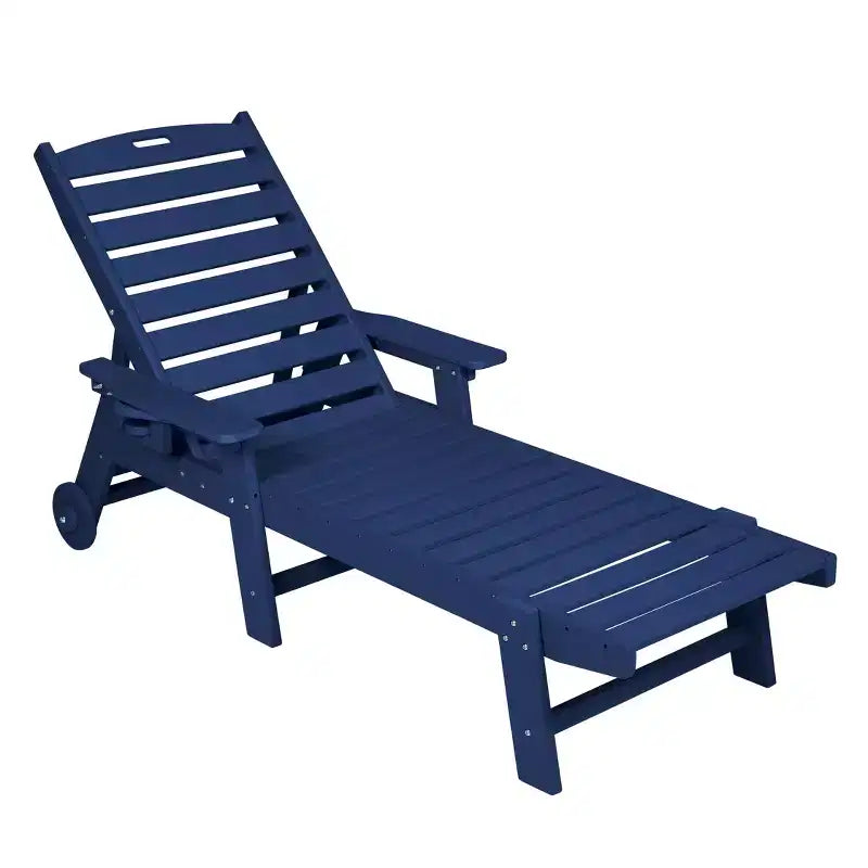 GDFStudio Fern Set da 3 Pezzi di Chaise Longue da Esterno con Tavolino e Schienale Regolabile
