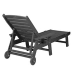 GDFStudio Fern Set da 3 Pezzi di Chaise Longue da Esterno con Tavolino e Schienale Regolabile