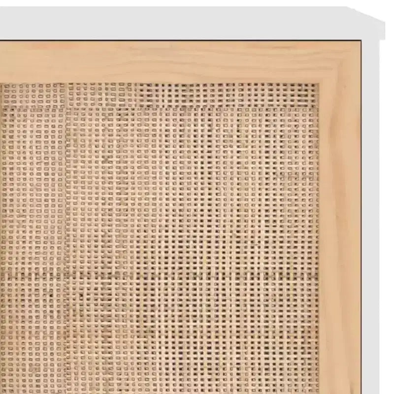 vidaXL Credenza Legno ingegnerizzato, legno massello di pino, rattan naturale