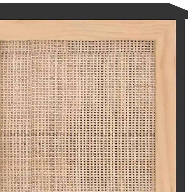 vidaXL Credenza Legno ingegnerizzato, legno massello di pino, rattan naturale