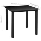 vidaXL Set sala da pranzo nero e marrone