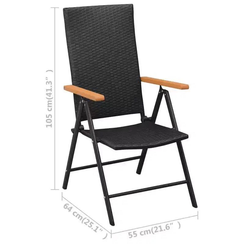 vidaXL Set sala da pranzo nero e marrone