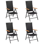 vidaXL Set sala da pranzo nero e marrone