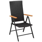 vidaXL Set sala da pranzo nero e marrone