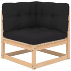 vidaXL Set da Salotto da Giardino Legno naturale Legno massello di pino Set di 6 Pezzi