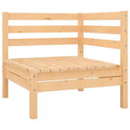 vidaXL Set divani da giardino legno naturale Legno massello di pino Grande Modulare