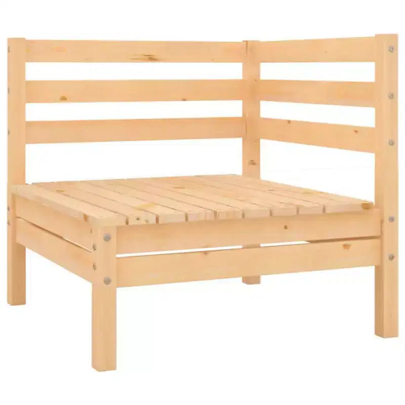 vidaXL Set divani da giardino legno naturale Legno massello di pino Grande Modulare