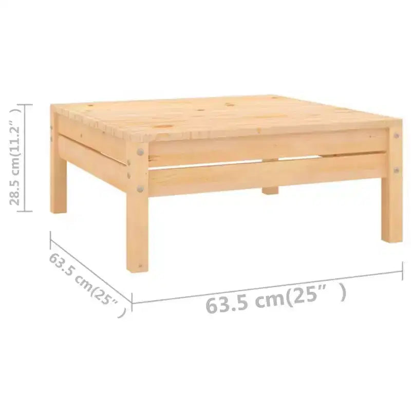 vidaXL Set divani da giardino legno naturale Legno massello di pino Grande Modulare