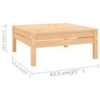 vidaXL Set divani da giardino legno naturale Legno massello di pino Grande Modulare