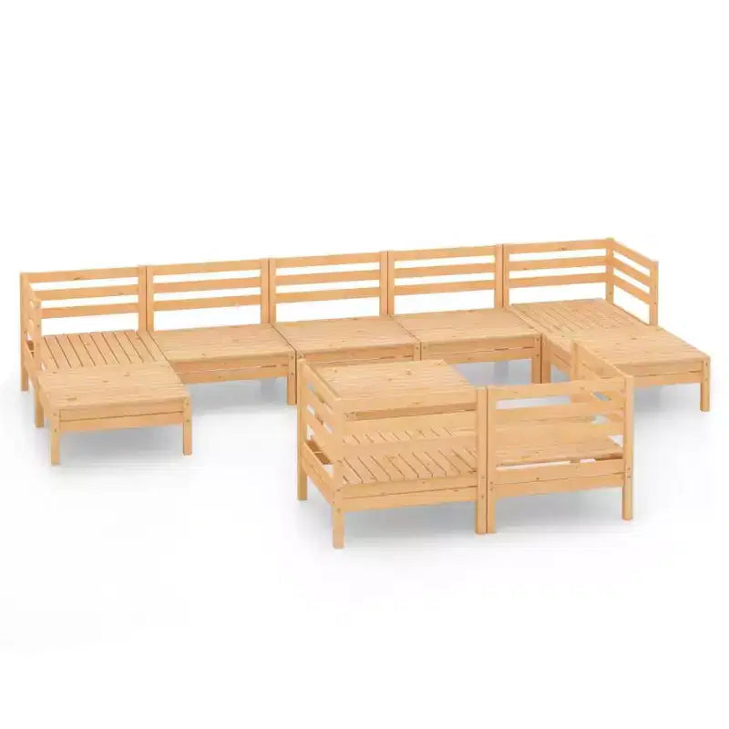 vidaXL Ensemble de mobilier de jardin Bois naturel Bois de pin massif Grand Modulaire