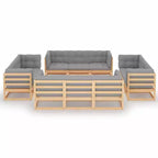 vidaXL Set salotto da giardino in legno massello di pino Modulare