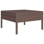 vidaXL Set Salotto da Giardino Marrone Rattan PE Medio Modulare