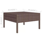 vidaXL Set Salotto da Giardino Marrone Rattan PE Medio Modulare