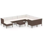 vidaXL Garden Lounge Set Brown