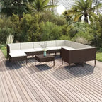 vidaXL Salon de jardin marron