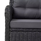 vidaXL Set da pranzo Nero, Grigio scuro