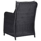 vidaXL Set da pranzo Nero, Grigio scuro