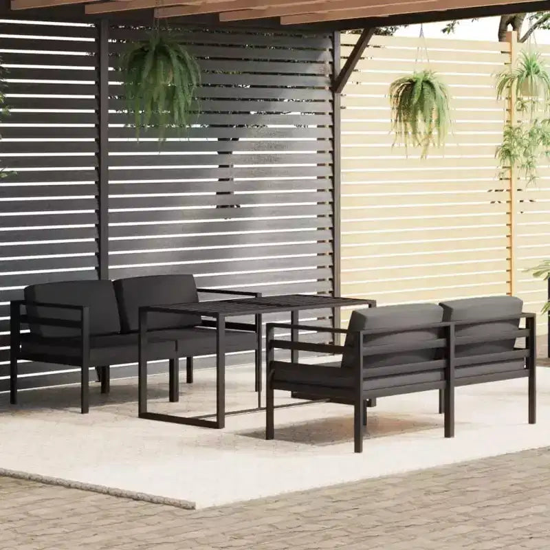 vidaXL Set Divani da Giardino Antracite