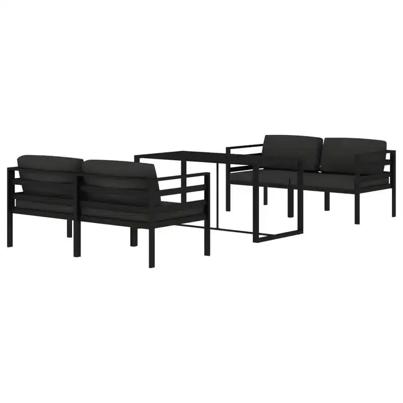 vidaXL Set Divani da Giardino Antracite