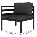 vidaXL Set Divani da Giardino Antracite