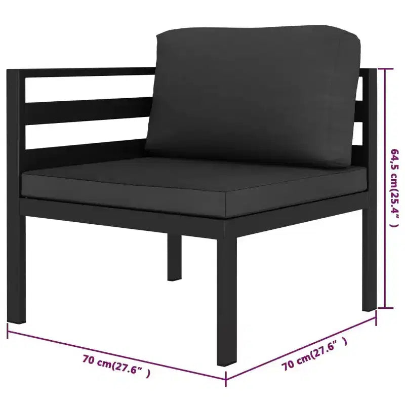 vidaXL Set Divani da Giardino Antracite