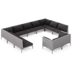 vidaXL Garden Lounge Set Dark Grey
