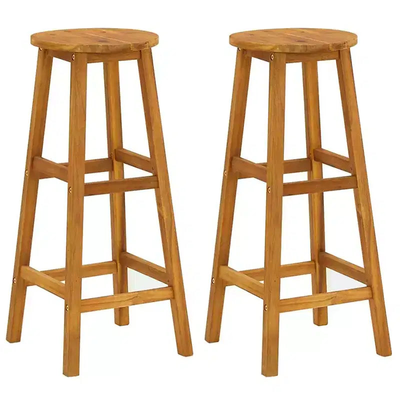 vidaXL Set Tavolo e Sedie da Bar da Giardino Legno Massello di Acacia Legno Naturale Set da 3 Pezzi
