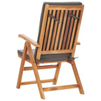 vidaXL Scaffale in legno di teak e cuscini Teak Legno Medio