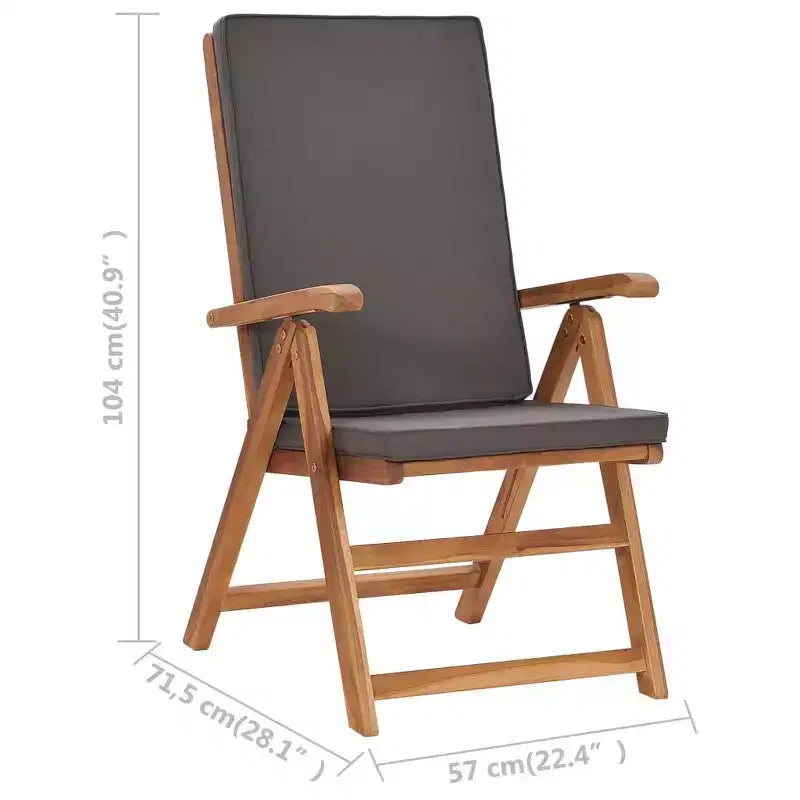 vidaXL Scaffale in legno di teak e cuscini Teak Legno Medio