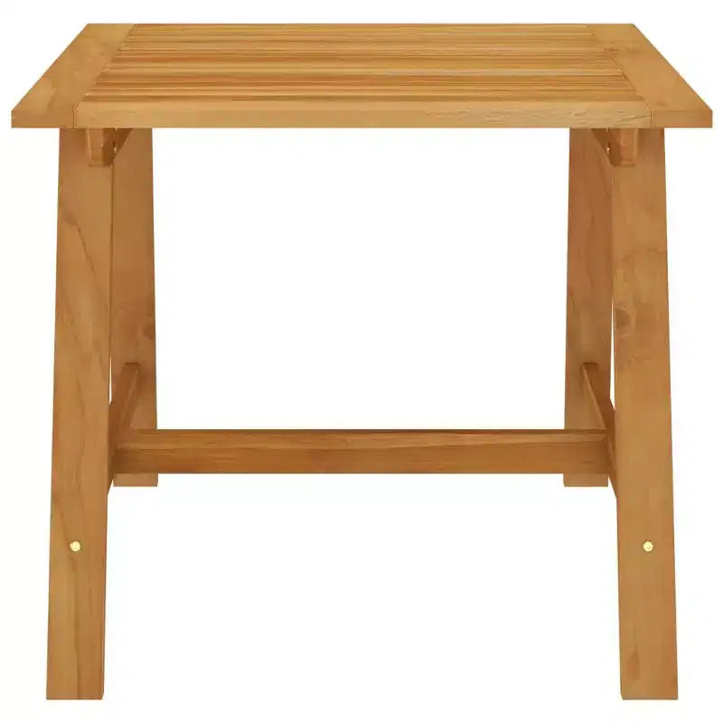 vidaXL Set da pranzo in legno massello di acacia con poggiapiedi regolabili medi