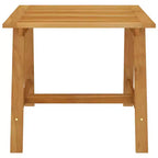 vidaXL Set da pranzo in legno massello di acacia con poggiapiedi regolabili medi