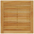 vidaXL Set da pranzo in legno massello di acacia con poggiapiedi regolabili medi