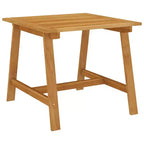 vidaXL Set da pranzo in legno massello di acacia con poggiapiedi regolabili medi