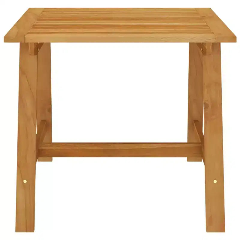 vidaXL Set da pranzo in legno massello di acacia con poggiapiedi regolabili medi