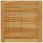 vidaXL Set da pranzo in legno massello di acacia con poggiapiedi regolabili medi