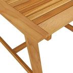 vidaXL Set da pranzo in legno massello di acacia con poggiapiedi regolabili medi