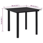 vidaXL Set da pranzo da giardino in polyrattan nero Sedute medie numerose
