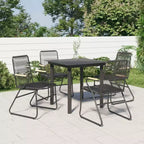vidaXL Set da pranzo da giardino in polyrattan nero Sedute medie numerose