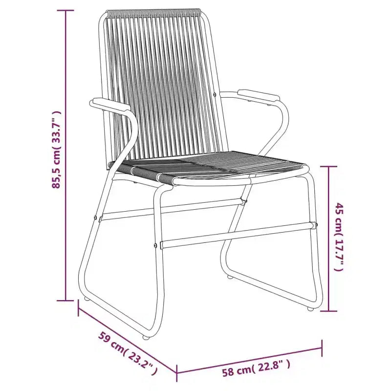 vidaXL Set da pranzo da giardino in polyrattan nero Sedute medie numerose
