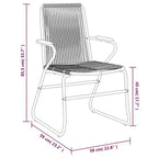 vidaXL Set da pranzo da giardino in polyrattan nero Sedute medie numerose