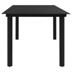 vidaXL Set da pranzo nero in vetro con molti posti a sedere, grande set da pranzo da giardino