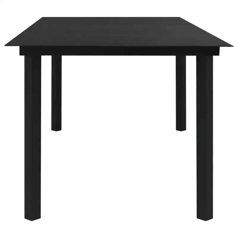 vidaXL Set da pranzo nero in vetro con molti posti a sedere, grande set da pranzo da giardino