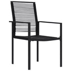 vidaXL Set da pranzo nero in vetro con molti posti a sedere, grande set da pranzo da giardino