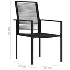 vidaXL Set da pranzo nero in vetro con molti posti a sedere, grande set da pranzo da giardino