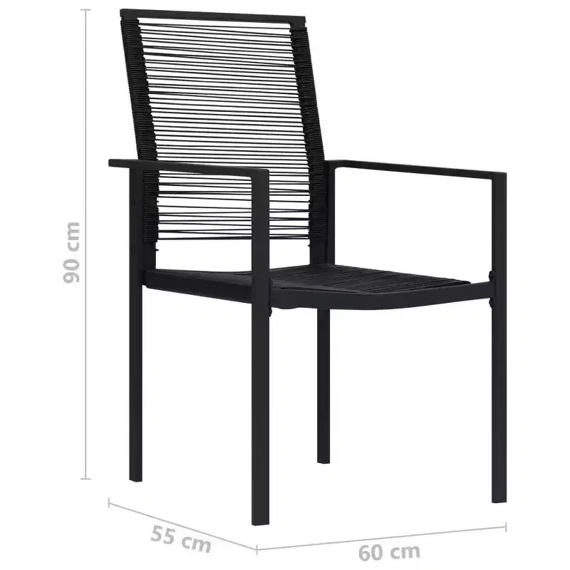 vidaXL Set da pranzo nero in vetro con molti posti a sedere, grande set da pranzo da giardino