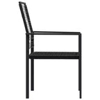 vidaXL Set da pranzo nero in vetro con molti posti a sedere, grande set da pranzo da giardino