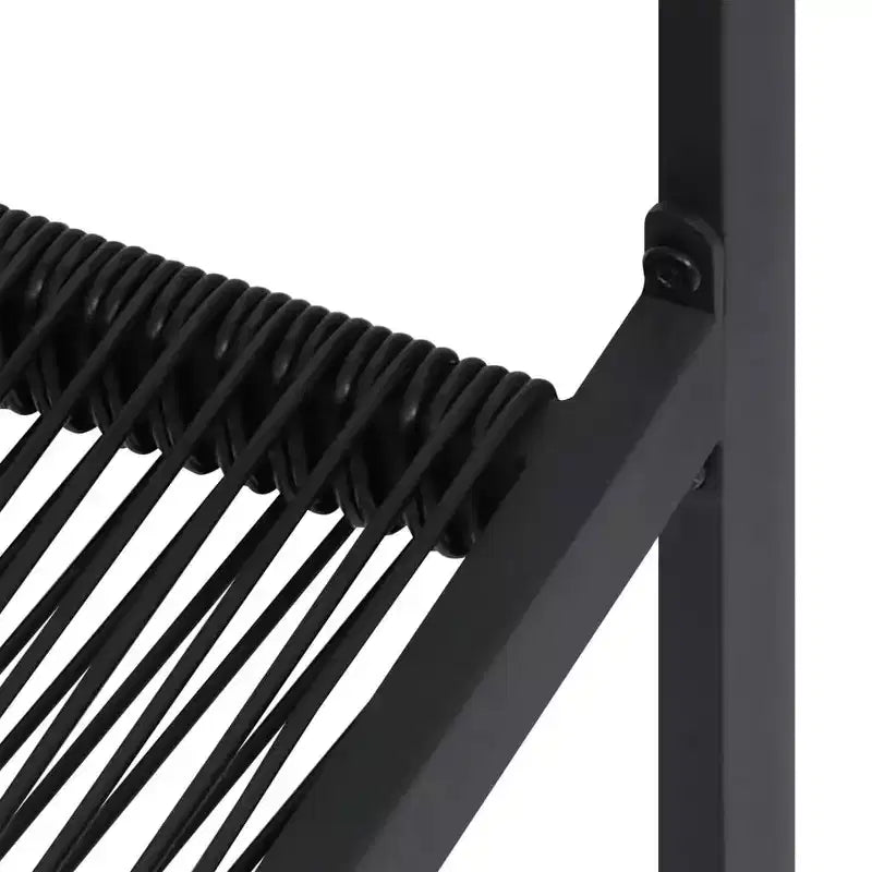 vidaXL Set da pranzo nero in vetro con molti posti a sedere, grande set da pranzo da giardino