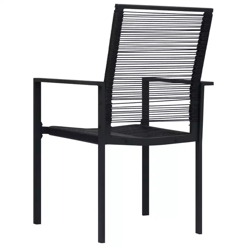 vidaXL Ensemble de salle à manger en verre noir moyen et durable pour le jardin